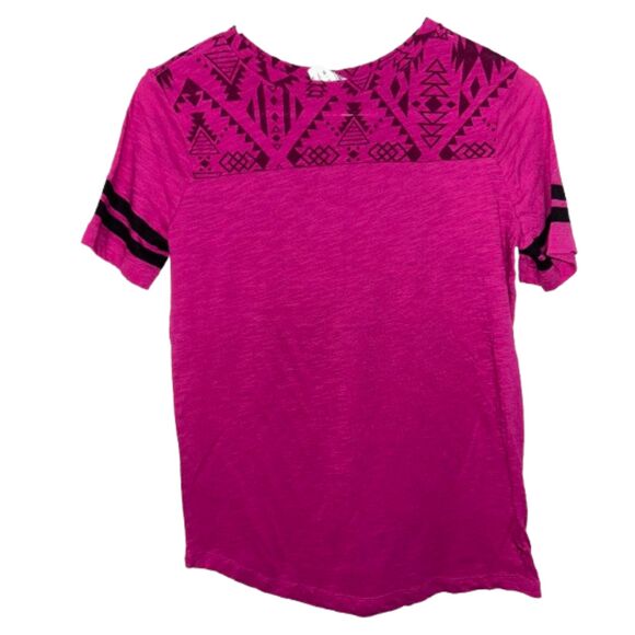 PINK Victoria's Secret Tops - PINK Victoria's Secret Tribal Solid Print T-Shirt Tee size XS Fuchsia E56